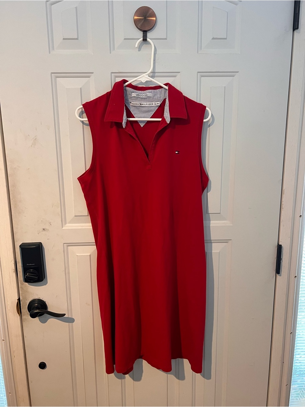 Tommy Hilfiger Red Sleeveless Polo Shift Dress